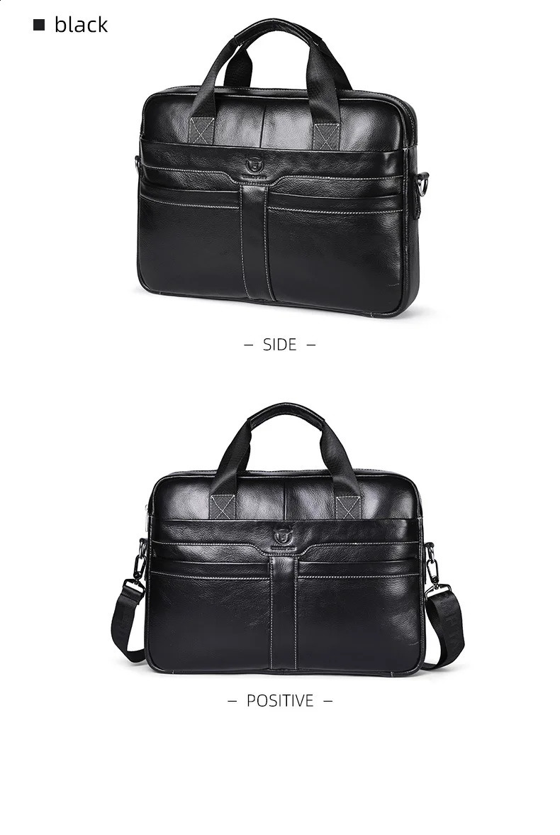 Retro Mens Briefcases Large Capacity Soft Genuine Cowhide Leather Business Casual Laptop Crossbody Messenger Bag 240813
