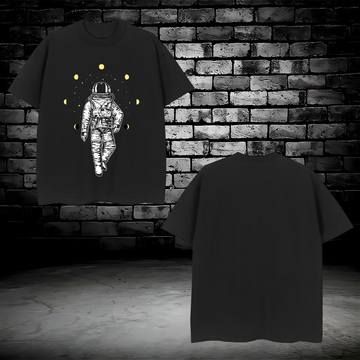 T Shirt For Man 230g Cotton universe Sports Casual Short Sleeve O-Neck Custom Printing Men Clothes T-Shirt 2024 DIY Cool Top Tees
