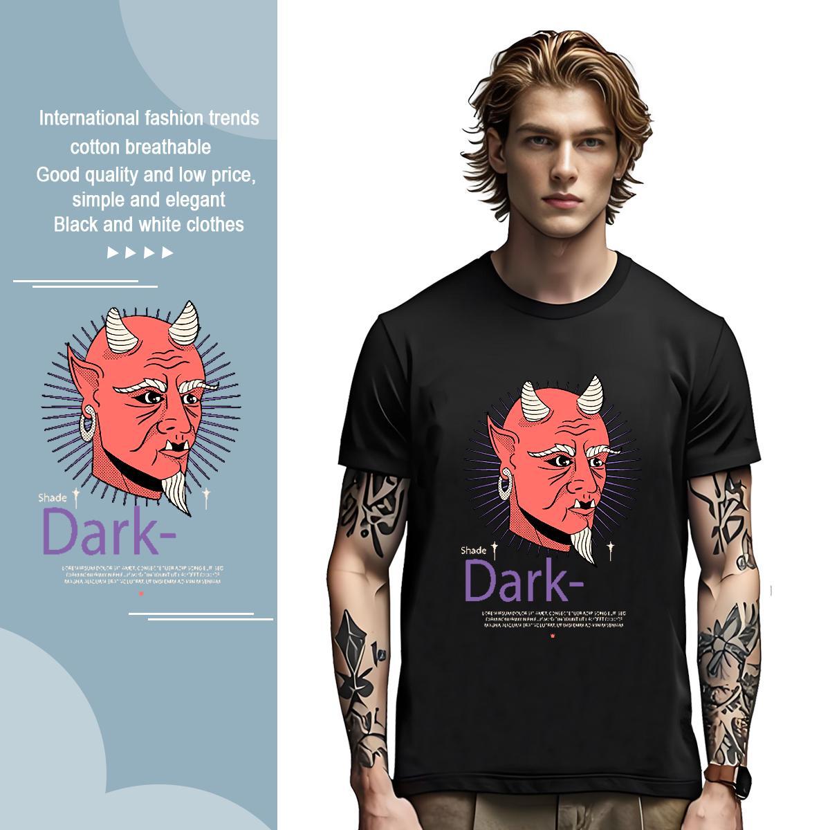 Mens T Shirts 100% Cotton 230g portrait Casual Short Sleeve Soft Skull Tshirt for Man Woman Designer Fashion Brand Tops