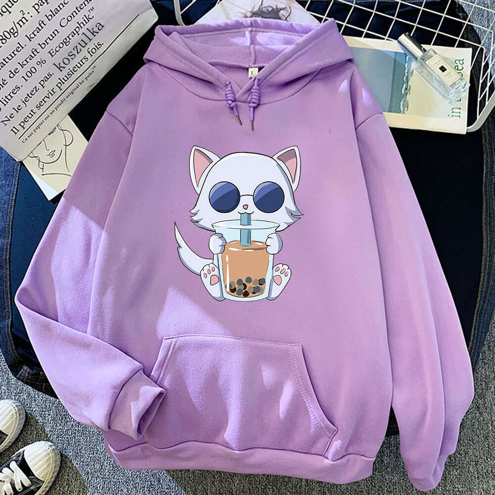 Bubble Kawaii Tea Satoru Gojo Cat Women Unisex Jujutsu Kaisen Hoodies Sweatshirts Manga Anime Cartoon Plus Size Hoodie