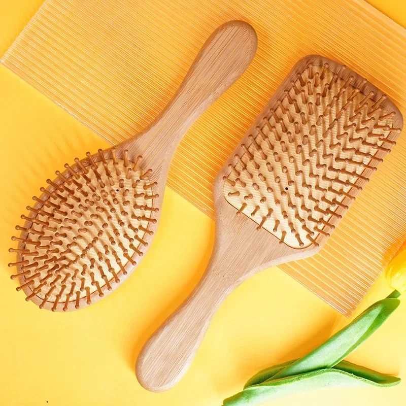1 hair removal massage brush comb scalp wooden comb health paddle pad bamboo comb hair care health professionals W240813