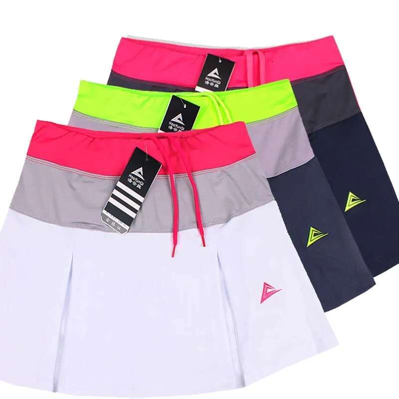 Skirt Tennis Spring Summer Women Sports Badminton Skorts Quick Dry Patchwork Female Training Skirts with Safety Shorts s