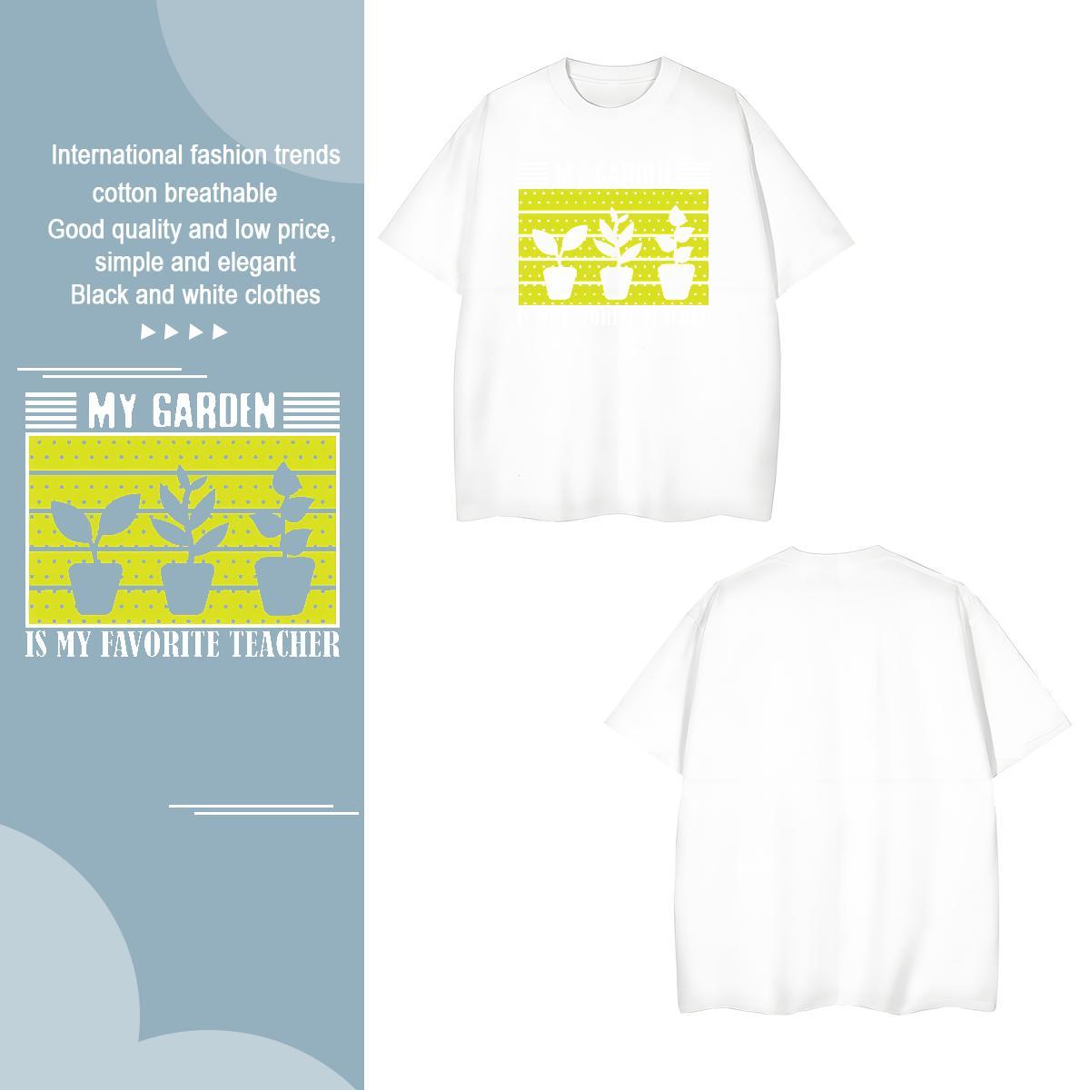 T-Shirts 100% Cotton 230g tree Outdoor Breathable Cartoon Printing L-4XL Men Clothes T-Shirt Brand TOP Quality Tees