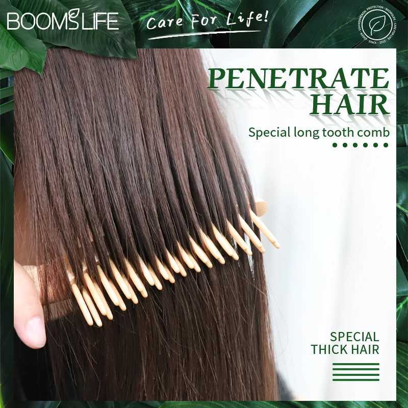 Wide toothed hair comb anti-static wooden comb used for hair styling chamfering hair brush female scalp massage brush used for hair care W240813