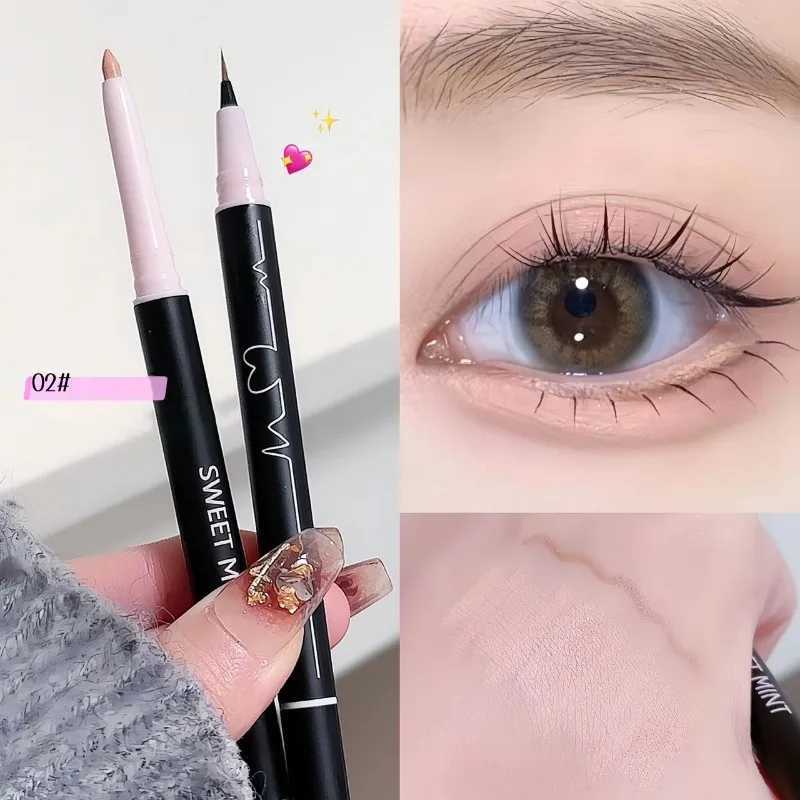Double-head Lying Silkworm EyeLiner Pen Waterproof Long Lasting Natural Shimmer Glitter Eyeshadow Pencil Korean Makeup Cosmetic Y240813