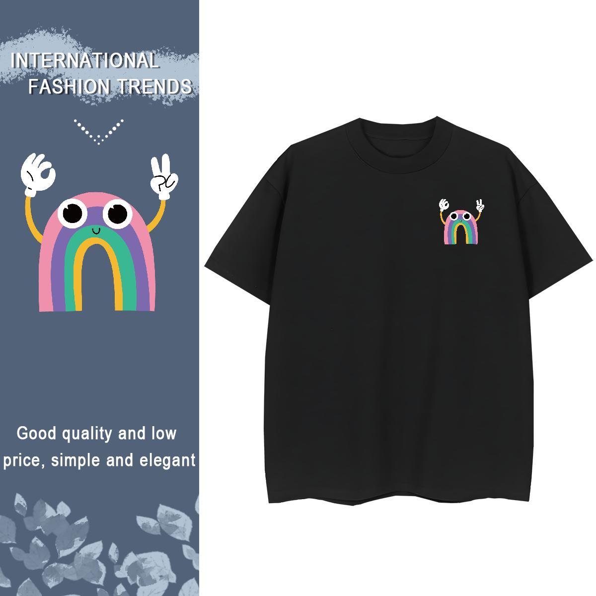 T-Shirts 100% Cotton 230g cute Street Breathable Short Sleeve Custom Print Plus Size Couples T Shirts Customized Free Shipping Tees Shirts