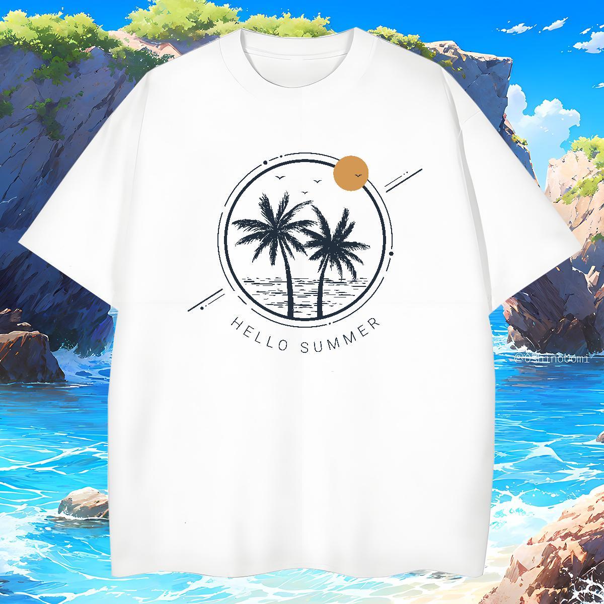 Men T Shirts 230g 100% Cotton sea Daily Outfit Breathable DIY Men Tshirts Designer Fashion Classic Tees