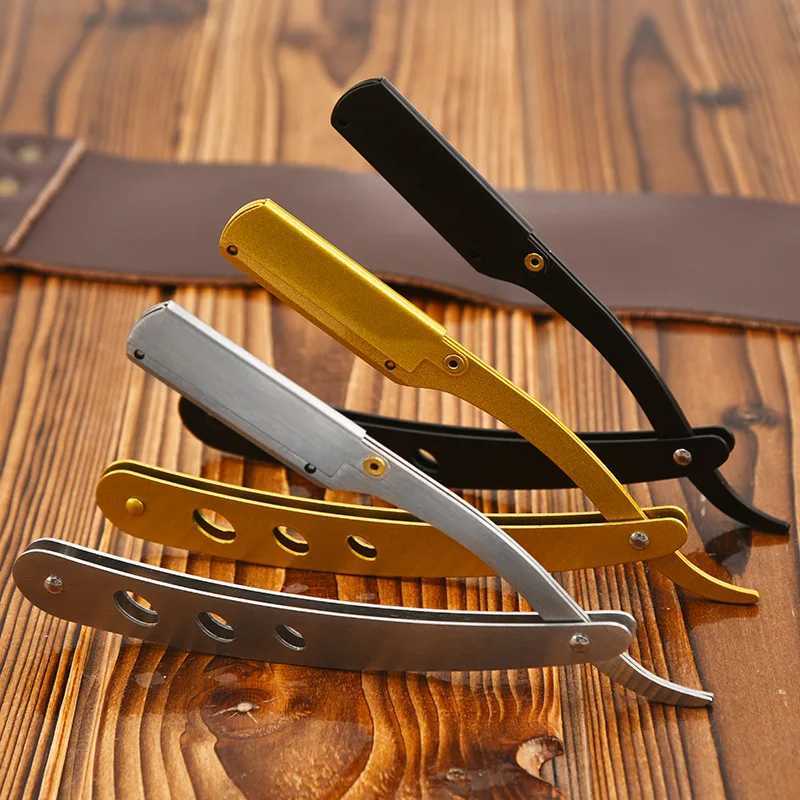 Mens Shaving Knife Straight Edge Razors Professional BarberShop Beard Cutter Manual Shaver Stainless Steel Shaver RackM240814