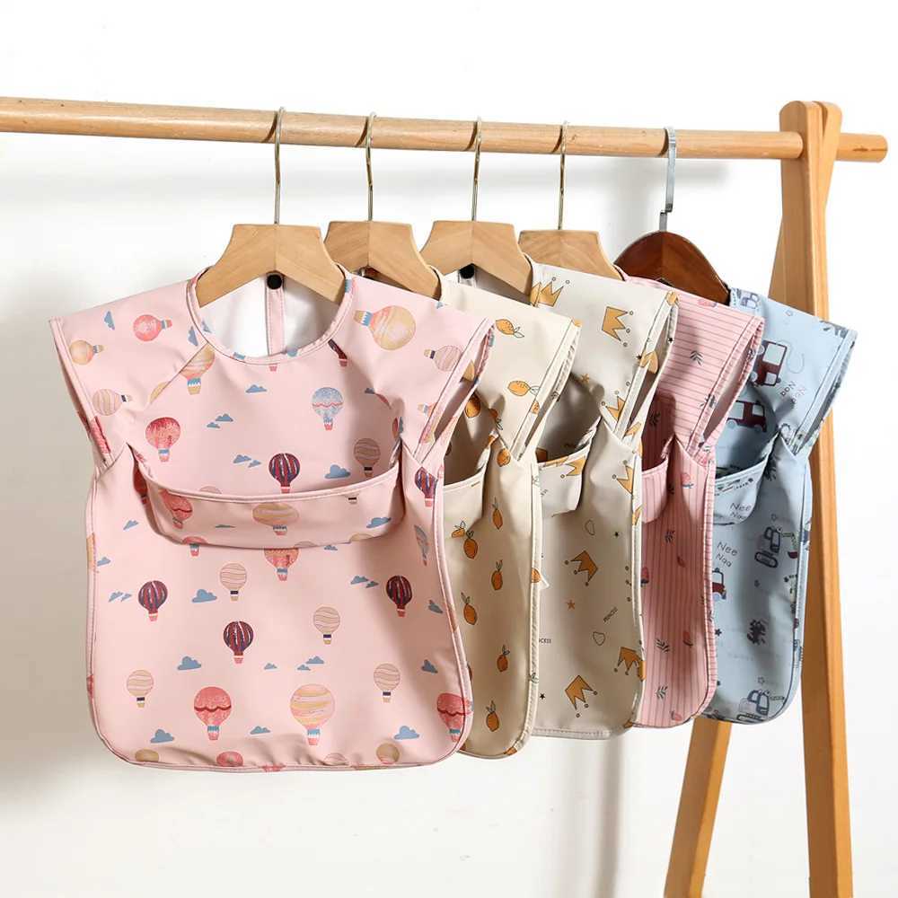 Bibs Burp Cloths Cute Baby Bibs Toddler Bandana Bib Waterproof Sleeveless Apron Cartoon Animals Children Feeding Smock Bib Baby Stuff 0-5 YearsL4812
