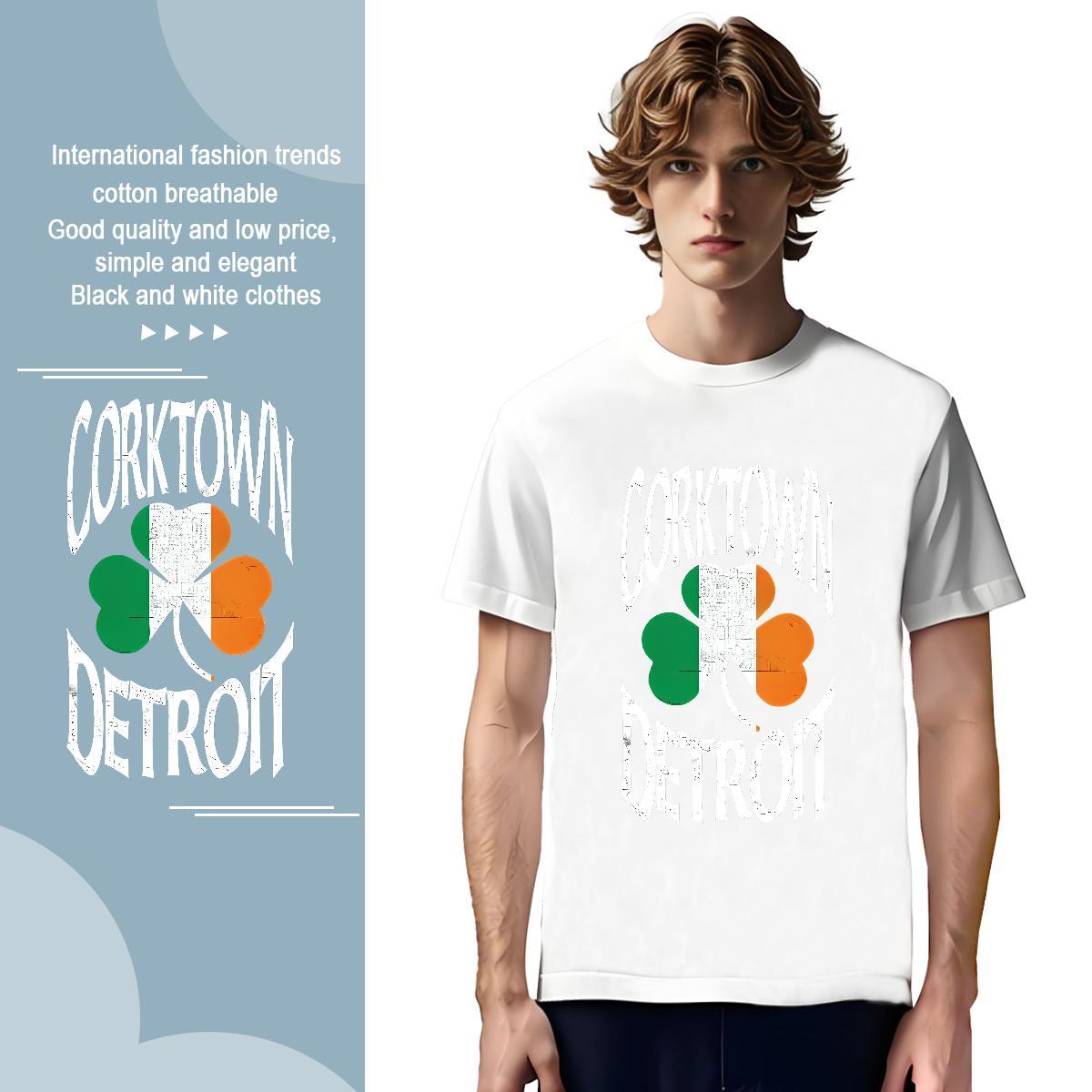 Designer clover T Shirt For Man Outdoor Couples T Shirts 230g Cotton New Breathable Crew Neck Floral Print Tops Shirt