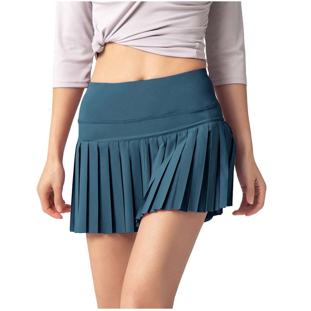 2022 Tennis Skirts Women Golf Pleated Pantskirt Sports Fiess Pocket High Waist Yoga Running Shorts Skirt Gym Clothing