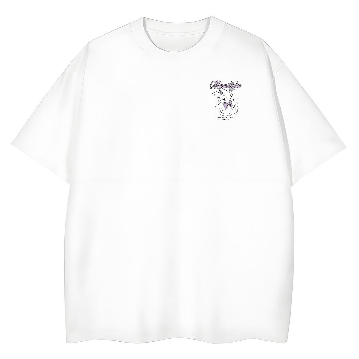 Free Shipping T shirt cat Round Neck Short Sleeve Home Outdoor Anime 230g 100% Cotton Men Tops Tees Fashion Casual Wear