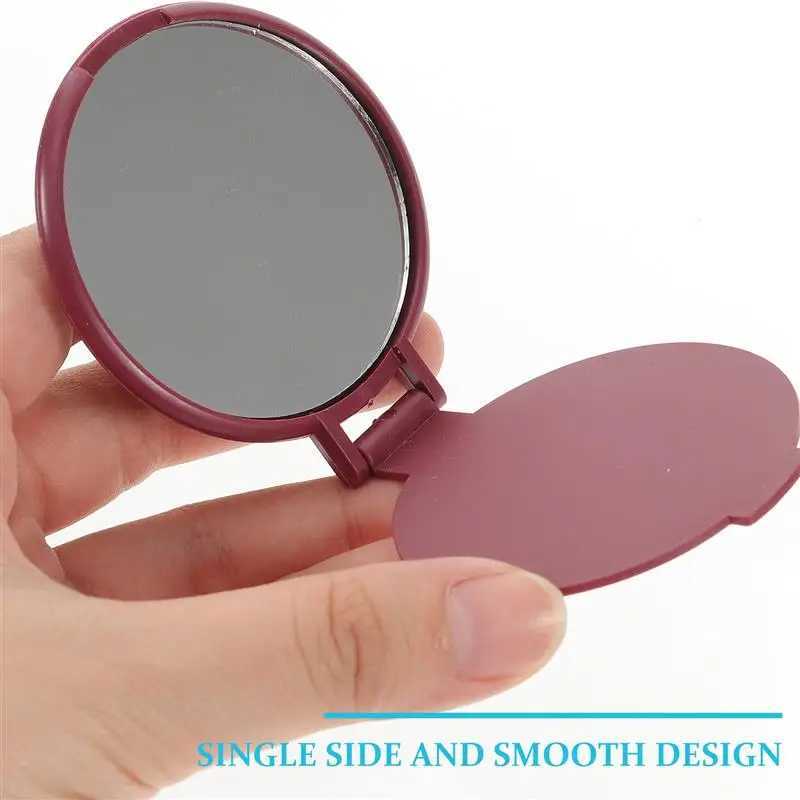 12 foldable makeup mirrors portable mini round makeup mirrors pocket mirrors womens makeup mirrors random colors W240813