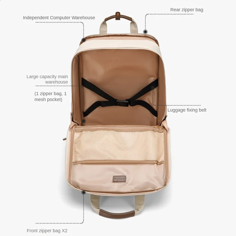 Womens Golf Backpack Large Capacity Casual Student Trend Canvas 240813