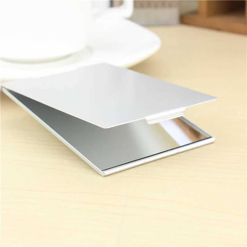 Aluminum folding mirror mini portable makeup mirror holder small mirror vanity table foldable compact pocket cosmetic tool W240813