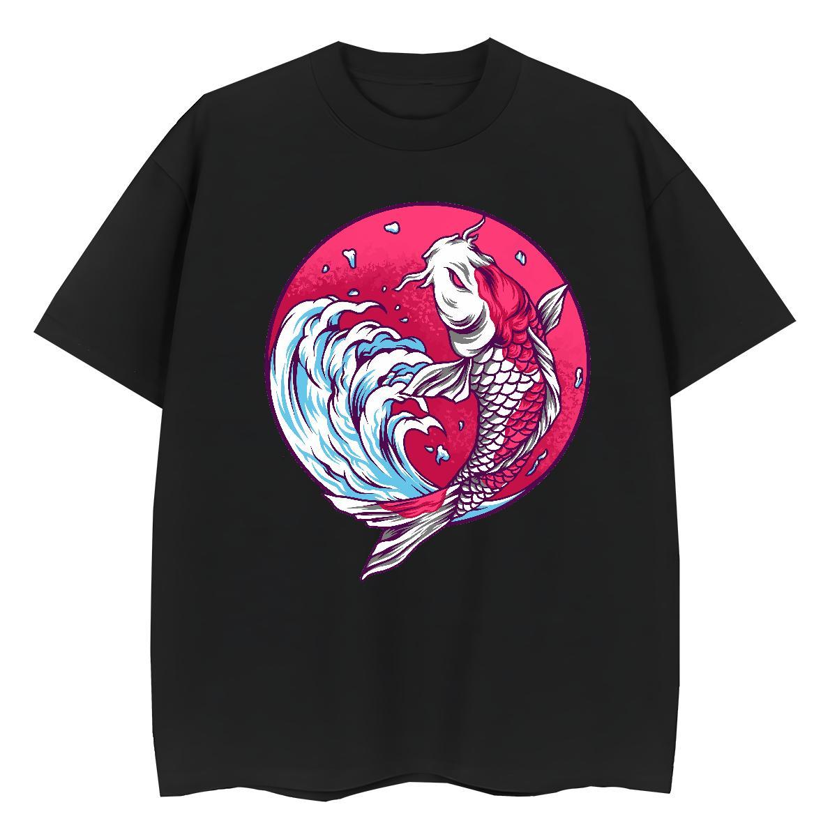 Loose Fit T Shirt For Man Breathable Short Sleeve Hip Hop Street Custom Cartoon 230g Cotton Couples T Shirts Classic Casual Tees
