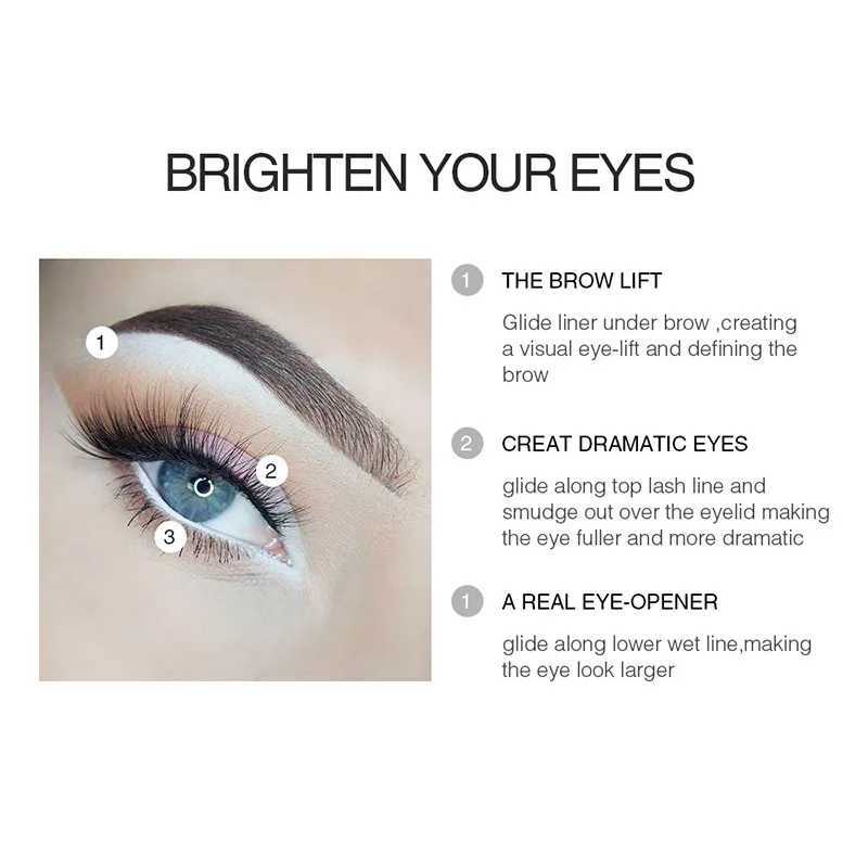 White Eyeliner Easy To Wear Lying Silkworm Highlighting Pen Long-Lasting Waterproof Brightening Eye Liner Pencil Eye Makeup Tool Y240813