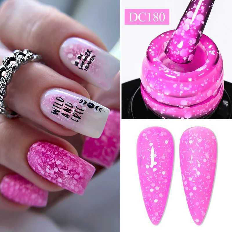 Mtssii 7ml Snowflake Gel Nail Polish Neon Fluorescent Gel Semi Permanent Pink White Snow Sequins Nails Art Design Varnish UV LEDM240814