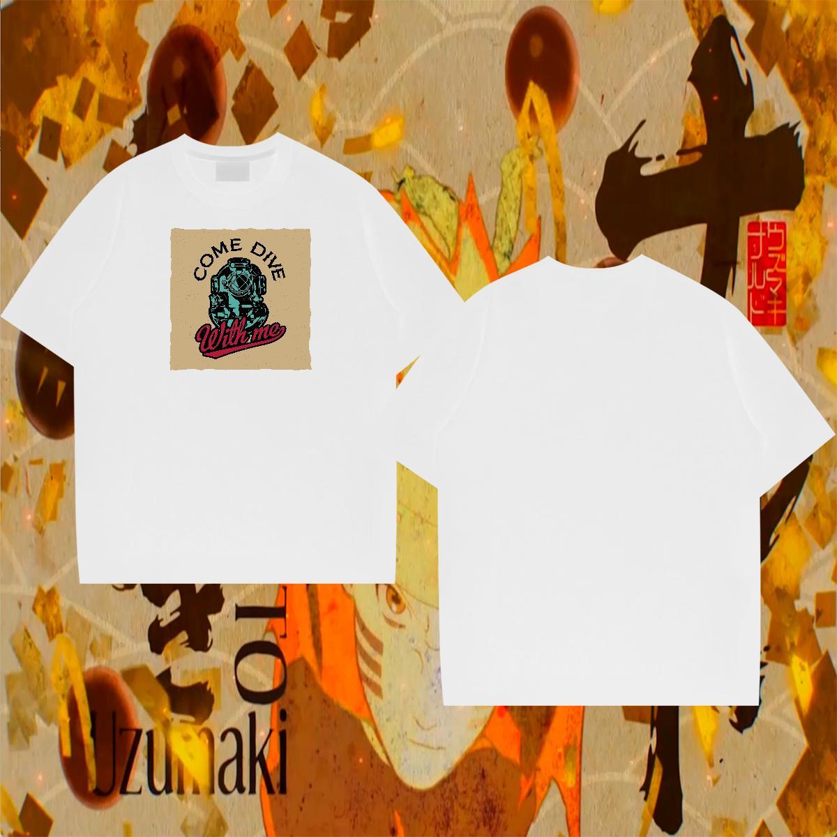 Loose Fit Tshirt for Man Woman Street Casual 100% Cotton 230g Anime Print Pure Cotton camera T shirt Casual New Tops Shirt