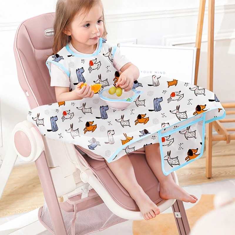 Bibs Burp Cloths Baby Coverall Feeding Bib Child Bib Dining Chair Cover Toddler Drawing Bib Unisex Waterproof Apron Bib for Boy Girl QX2DL4812