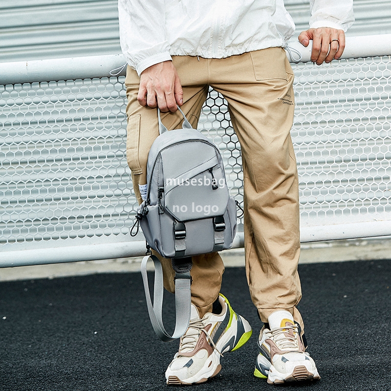 Chest bag men's backpack single shoulder crossbody bag men's and women's day fashion brand niche leisure sports boys satchel bag