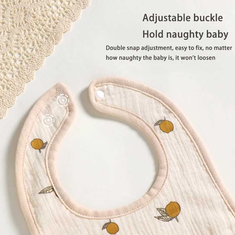Bibs Burp Cloths 6 Layers Cotton Baby Bibs Solid Color Infant Bib Newborn Burp Cloths Bandana Scarf for Kids Boys Girls Soft Feeding Saliva TowelL4812