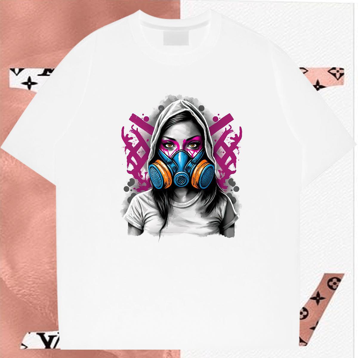 Mens T Shirts 100% Cotton 230g portrait Street wear Hip Hop Breathable Short Sleeve Plus Size Custom Couples T Shirts New Cool Design Wear