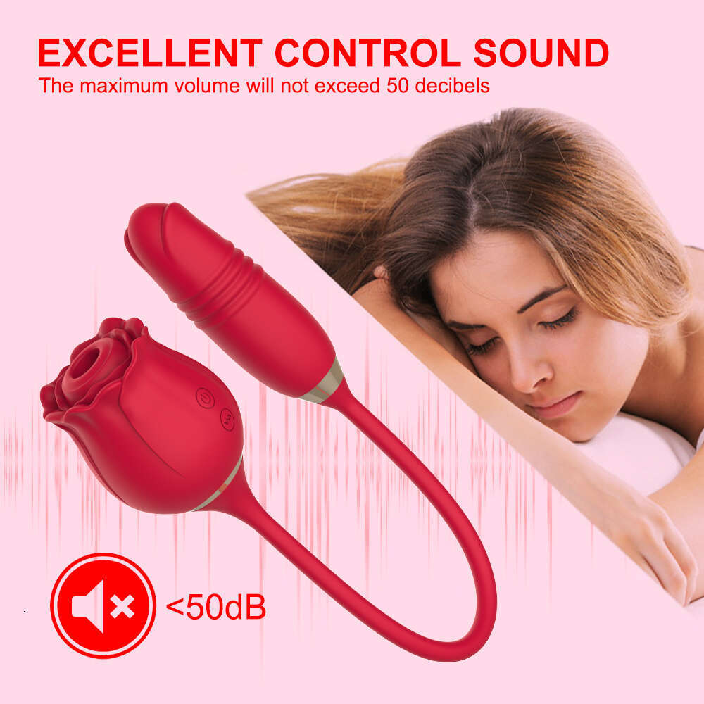 Rose Sucking Vibrator for Women Clit Stimulation Thrusting Dildo Vibrating Massager Female Vagina Masturbator Sex Toys for Adult