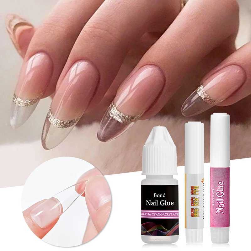 1/2/3g Bond Nail Glue Fast-Dry Adhesive Acrylic Art False Tips 3D Decoration Nail Tips Nail Rhinestone Glue Adhesive ToolsM240814