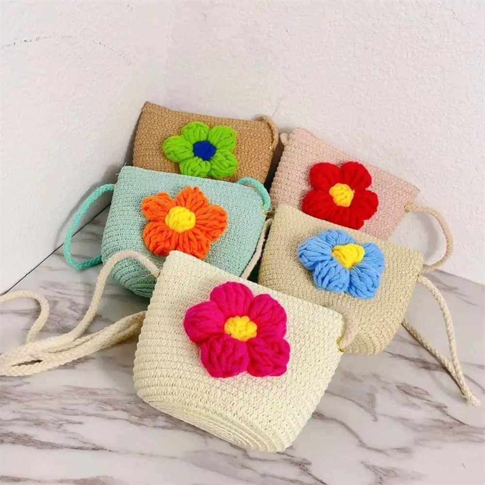 Handmade summer childrens shoulder bag cute floral baby bag messenger bag childrens key coin wallet princess mini handbag W240813