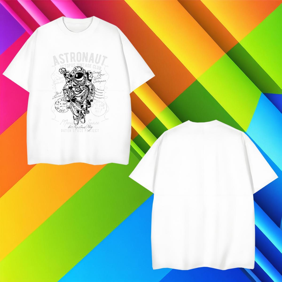 Men T Shirts 230g Cotton universe Daily Outfit Breathable Oversized 4XL Men Tops Tees Designer Loose Fit Tees Shirts