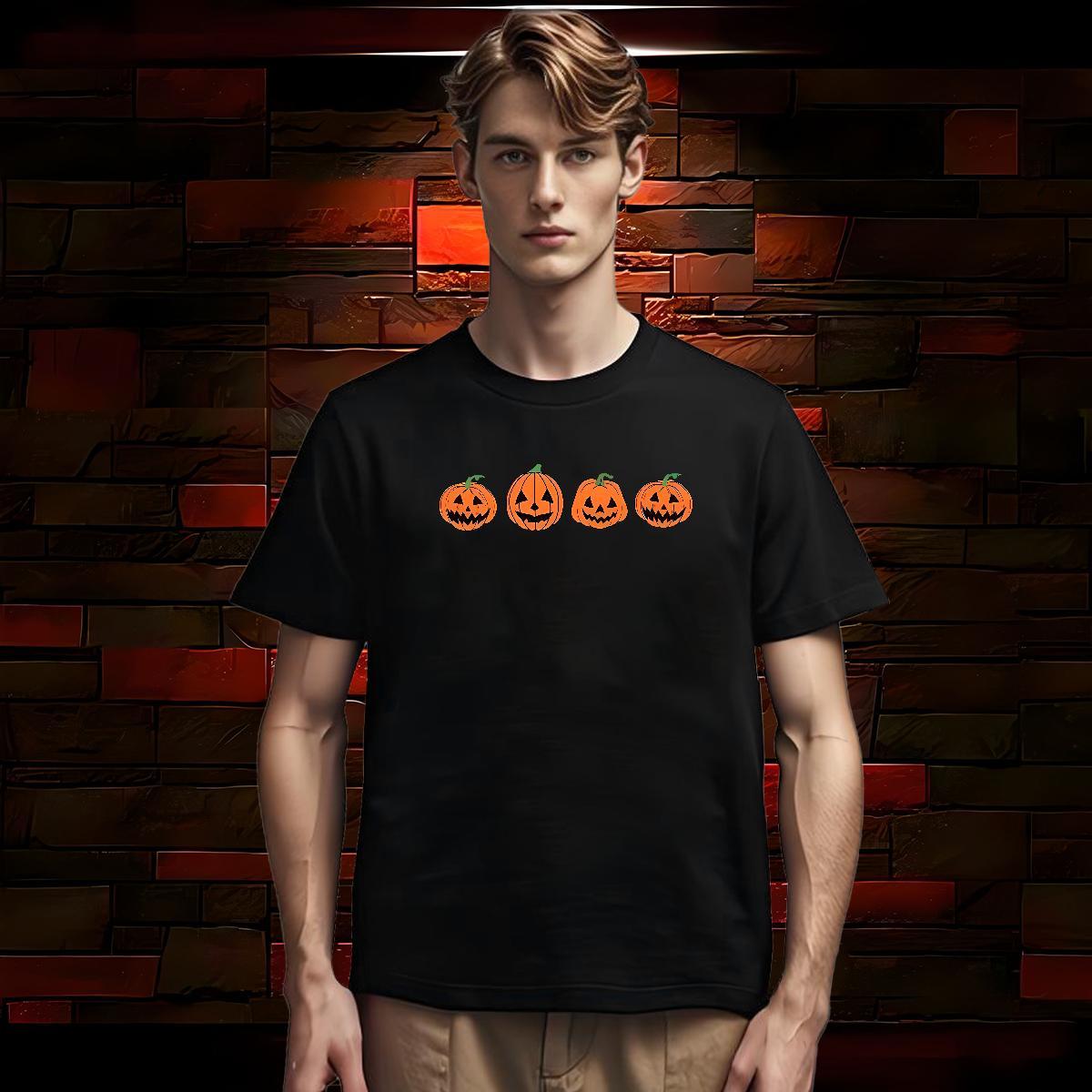 T-Shirts 230g 100% Cotton halloween Daily Wear Crew Neck Oversized Men Tshirts Customized Brand Tees