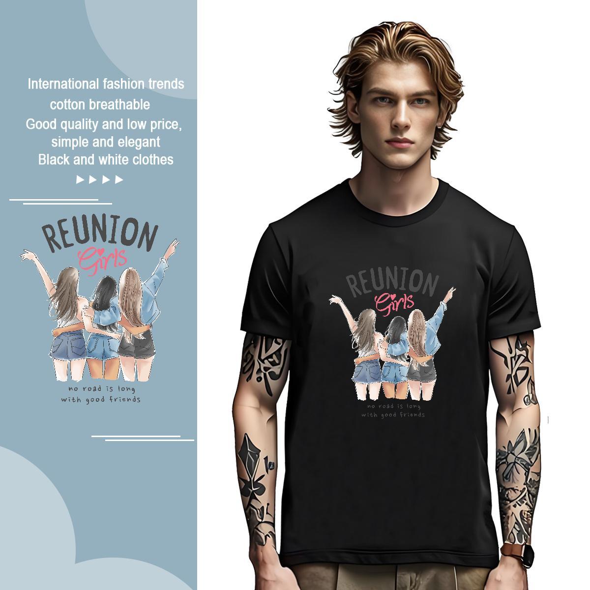 TOP Quality person T Shirt For Man Street Tshirts 230g Cotton Stylist Crew Neck Custom Anime Tops