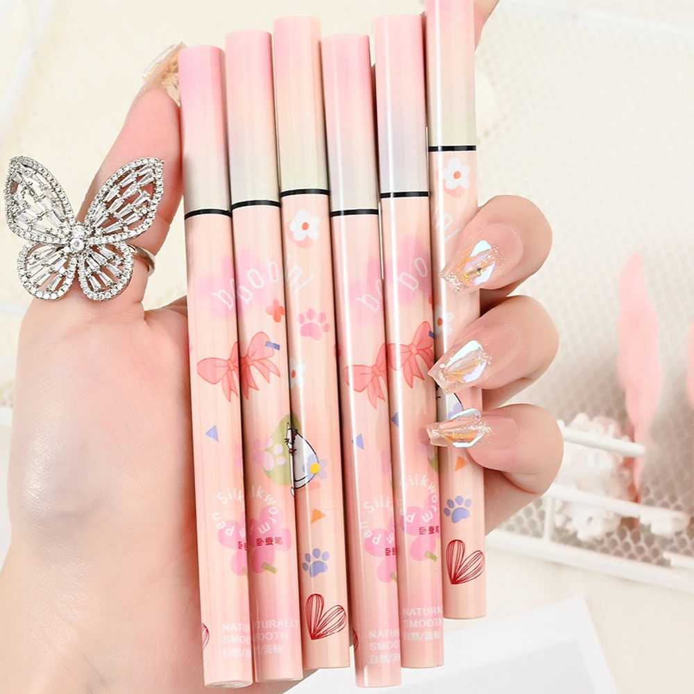 Brown Lying Silkworm Eyeliner Pen Waterproof Big Eyes Makeup Liquid Delineador De Ojo Smooth Quick-drying Cosmetics Beauty Tools Y240813