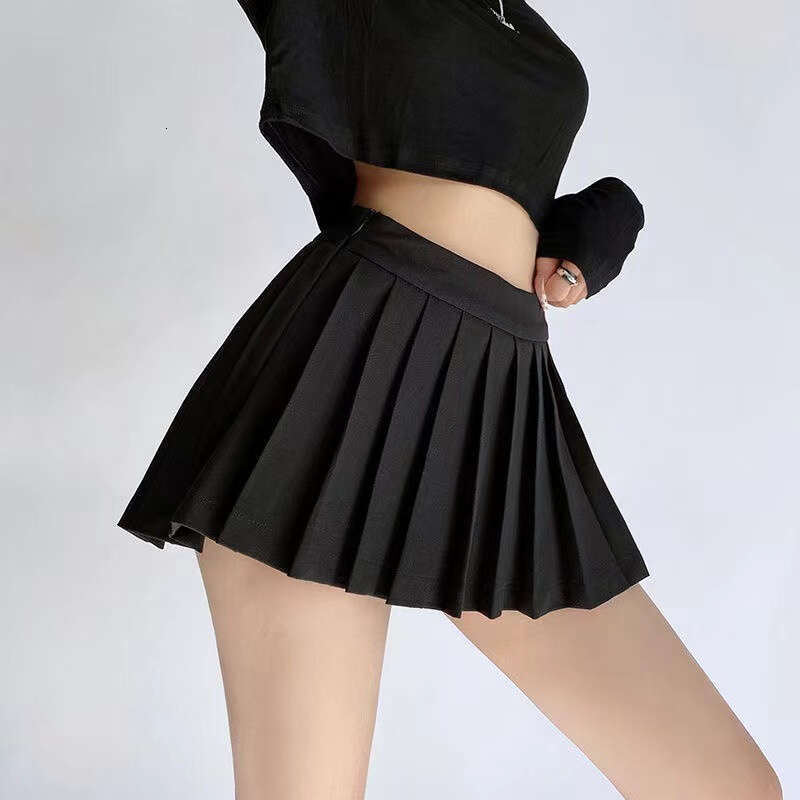 Mini Sexy Women Y2K Streetwear High Waist Pleated Skirt Korean Preppy Student Fashion Black White Tennis A Line Skirts s