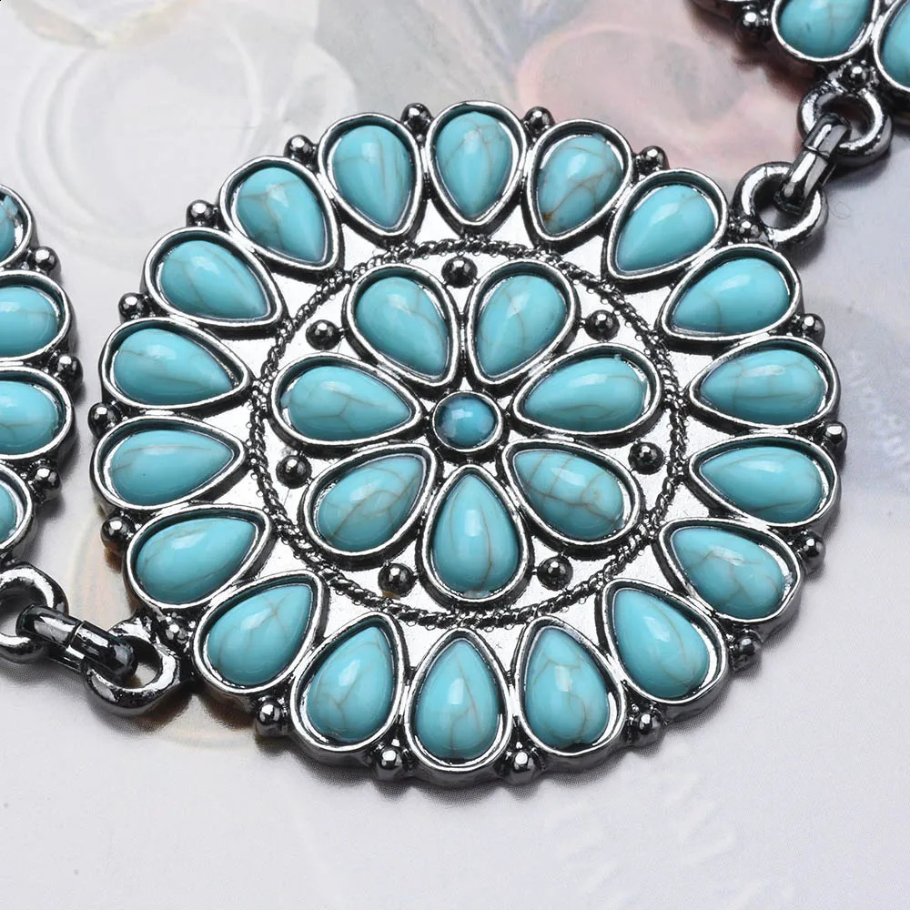 2024 Indian Ethnic Statement Large Collar Choker Necklace Women Bohemian Maxi y Vintage Big Bib Jewelry 240813
