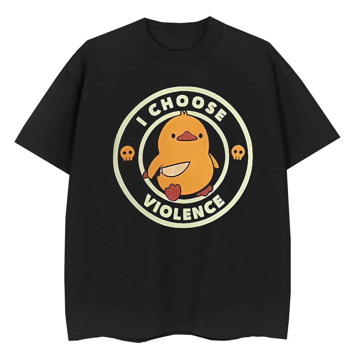 Soft Man T Shirts duck Round Neck Short Sleeve Summer Casual Black White 230g 100% Cotton Tshirts DIY Tops Shirt