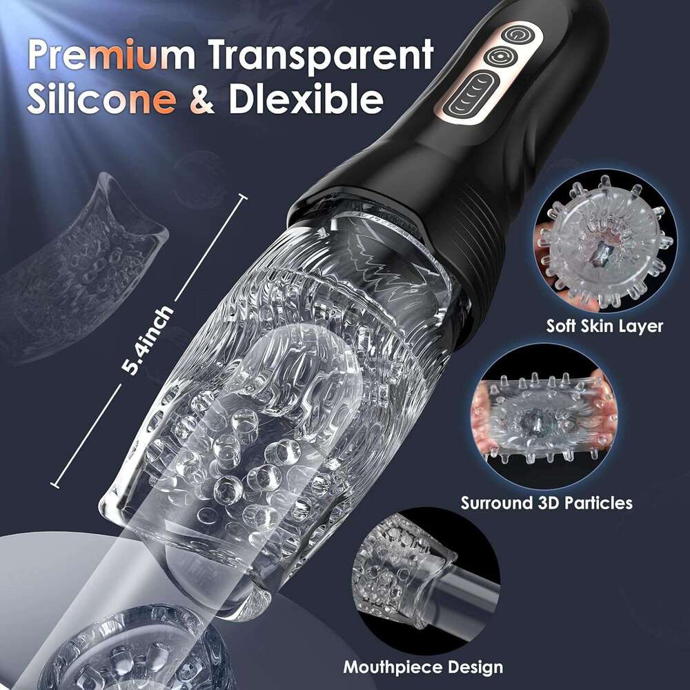 Automatic male se, Uofile male se, with 5 thrust rotations and 10 vibration modes, adult toy, men's machine, electric pocket, genital male massag