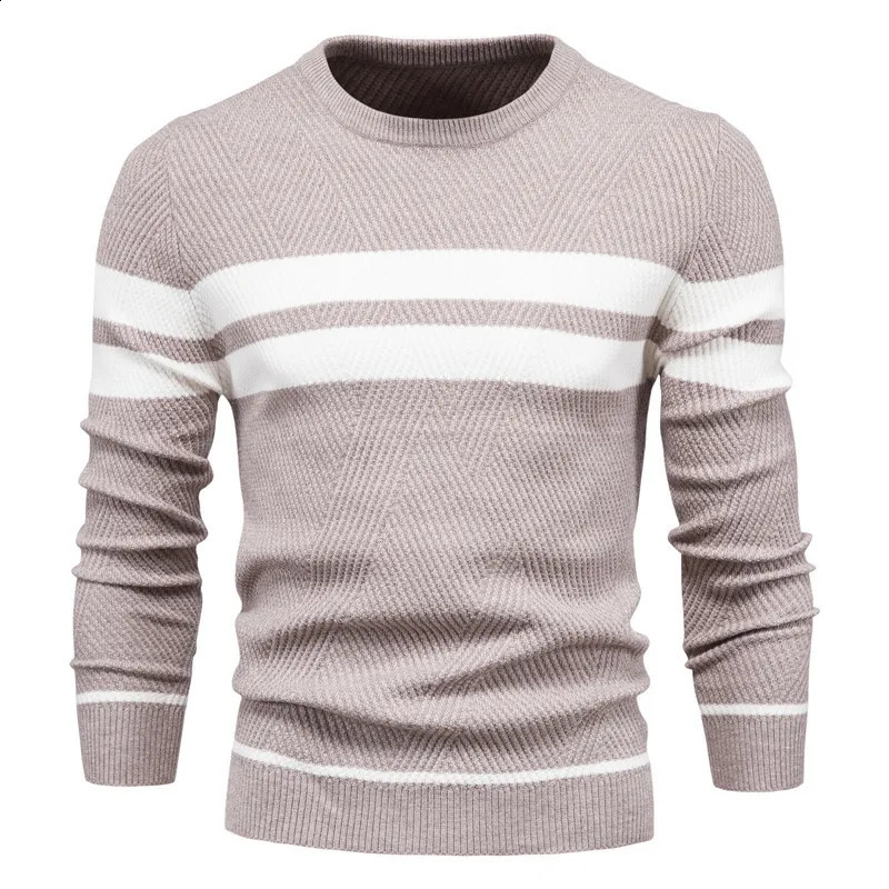 Autumn Winter Y2K Fashion Korean Harajuku Sweaters Men Knitting Tops Long Sleeve Male Clothes Patchwork Pullover Casual Knitwear 240821