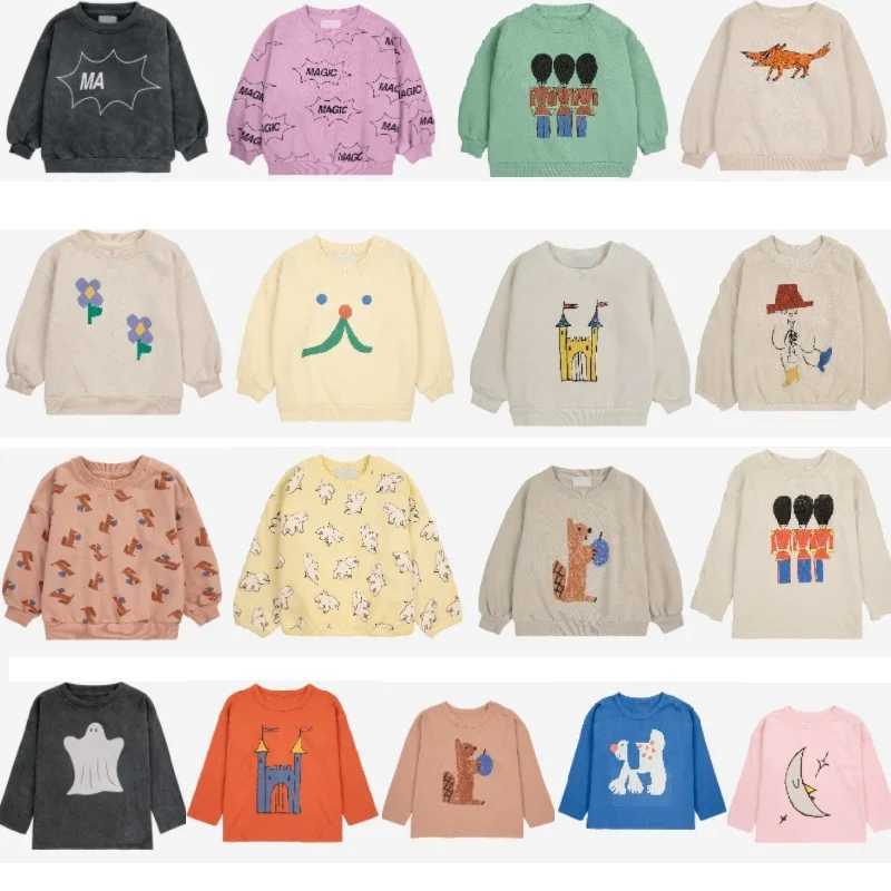 Childrens Sweatshirt 2024 Fall New Cartoon Fashion Casual Boys Girls Sweater Cotton Long-sleeved T-shirt Childrens ClothingY240814