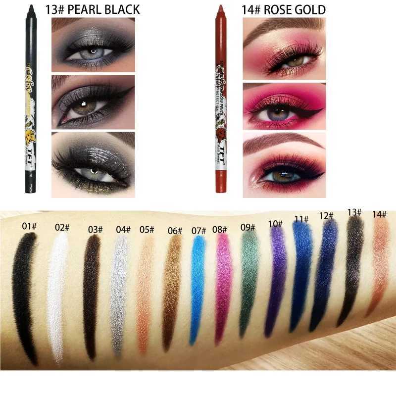 Colorful Long-lasting Eyeliner Pencil Waterproof Quick-dry No Blooming Blue Pink Eye Liner Pen Eyes Makeup Cosmetics Tools Y240813