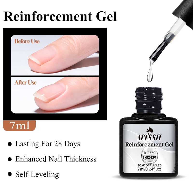 Mtssii 7ml Reinforcement Gel Nail Polish Function Gel Thick Base Gel Top Coat Transparent Soak Off UV LED Nail Art ManicureM240814
