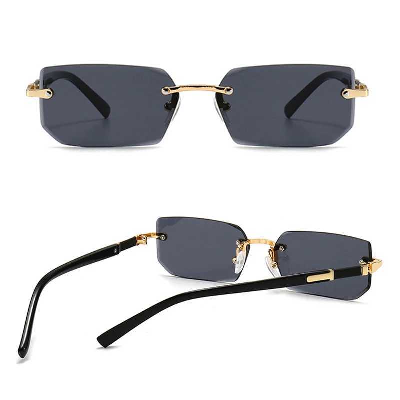Fashionable Riml Sunglasses for Men and Women Popular Framel Sunglasses for Men and Women Classic Small Square Summer Travel Shadow W241228
