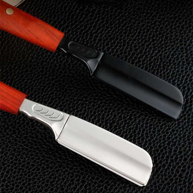 Japanese Feather Razor Mahogany Straight Handle Vintage Manual Change Blade Shaving Razor Retro Folding Knife And BladesM240814