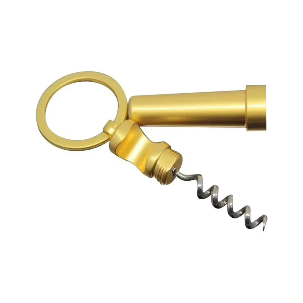 3 In 1 Bottle Opener Keychain Zinc Alloy Wine Corkscrew Portable Mini Beer Key Chain Can Openers Kitchen Accessories 240812