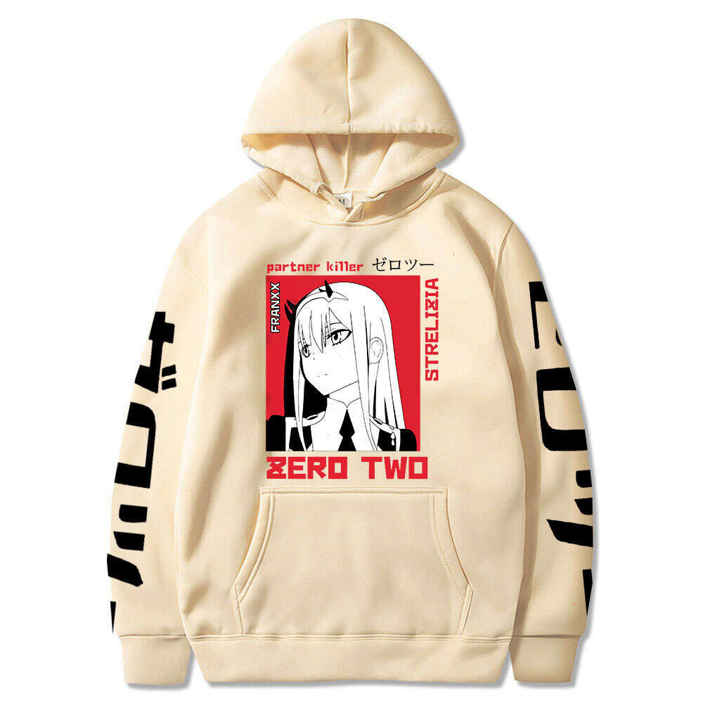 Anime Hot Darling In The Franxx Zero Two Kawaii Graphic Print Hooded Plus Size Hoodie Women Sweatshirts Haruku Streetwear