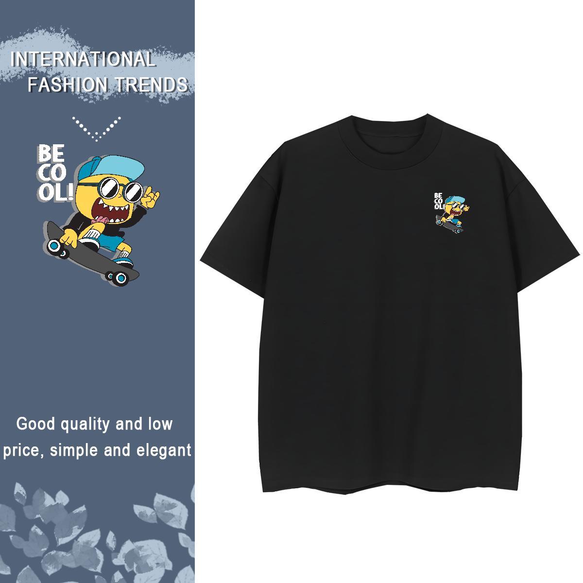 Men T Shirts 230g Cotton USA Street Breathable Short Sleeve Custom Print Oversized Men Tees DIY Classic Clothes