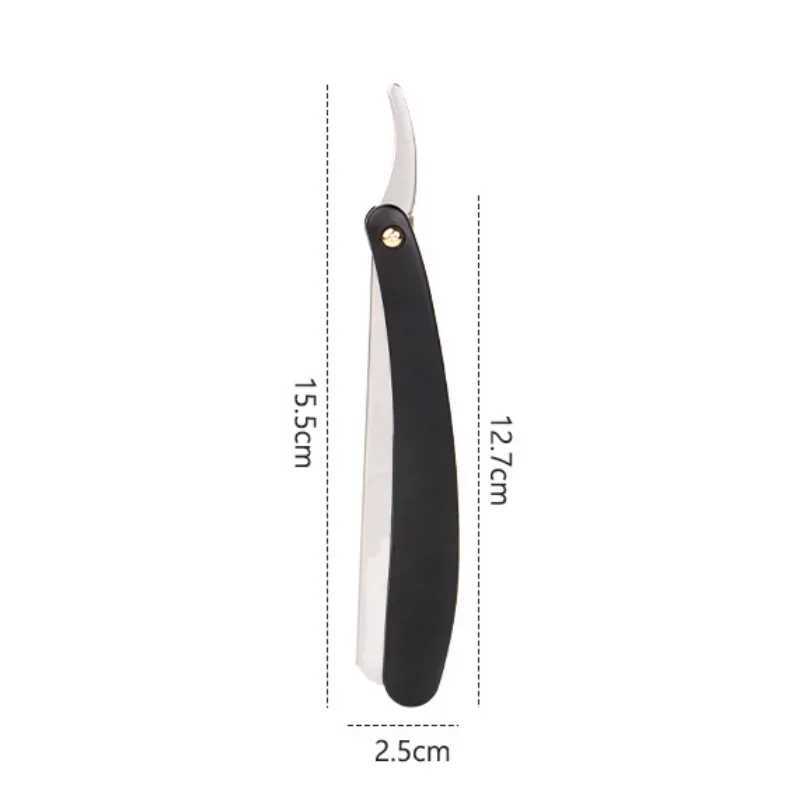 New Beard Trimmer Stainless Steel Straight Edge Razor ABS Handle Mens Manual Folding Shaver Barber Shop Shaving Tools Y1024M240814
