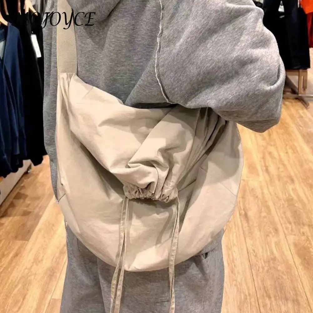 Drawstring Pillow Crossbody Bag Women Composite Shoulder Large Capacity Scratch Resistant Fashion Ladies Shopping Leisure 240814