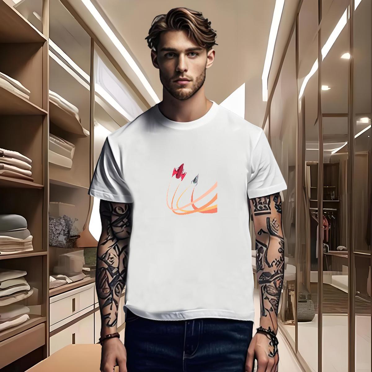 Man T Shirts 230g Cotton universe Home Outdoor Breathable Short Sleeve Customized Print Tshirts New Designer Loose Clothings